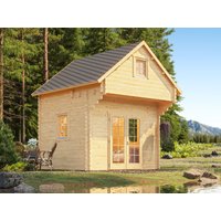 26 % Rabatt: Fjordholz Satteldach Holz-Gartenhütte Modell Ontario 44 12m²