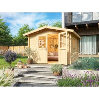 26 % Rabatt: Fjordholz Satteldach Holz-Gartenhütte Modell Eliza 3E 9m²