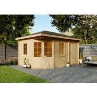 26 % Rabatt: Fjordholz 5-Eck Holz-Gartenhütte Modell Evelyn 3D 9m²