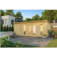 26 % Rabatt: Fjordholz Pultdach Holz-Gartenhütte Modell Mali 28 B 18m²