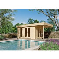 26 % Rabatt: Fjordholz Flachdach Holz-Gartenhütte Modell Jesse 28 24m²