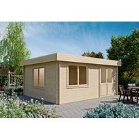 26 % Rabatt: Fjordholz Flachdach Holz-Gartenhütte Modell Orka 28 A 20m²