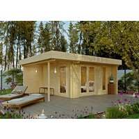 26 % Rabatt: Fjordholz Flachdach Holz-Gartenhütte Modell Wanja 28 20m²