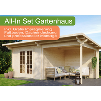 26 % Rabatt: All-In Holz-Gartenhütte mit Terrasse inkl. Montage (wahl
