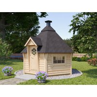 26 % Rabatt: Fjordholz 6-Eck Grillkota Modell Nils 9 m²