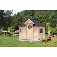 26 % Rabatt: Fjordholz 6-Eck Grillkota Modell Lasse 9,0m² DeLux