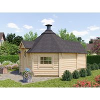 26 % Rabatt: Fjordholz Grillkota mit Anbau Modell Ida 17+4m²