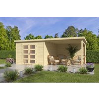26 % Rabatt: Pultdach Holz-Gartenhütte Modell Ella 28-C mit Anbau