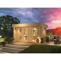 26 % Rabatt: Fjordholz Holz-Gartenhütte mit Flachdach Modell Kubi Min