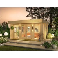 26 % Rabatt: Fjordholz Holz-Gartenhütte mit Flachdach Modell Kubi Mid