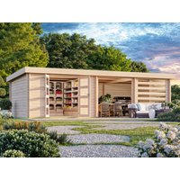 26 % Rabatt: Fjordholz Flachdach Holz-Gartenhütte Modell Samim 44