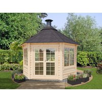 26 % Rabatt: Fjordholz 6-Eck Grillpavillon Modell Hannes 9,0 m²
