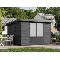 26 % Rabatt: WPC Holz-Gartenhütte Modell Style DeLuxe 8,4 m²
