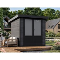 26 % Rabatt: WPC Holz-Gartenhütte 2x2 mit Pultdach – Modell Style DeL