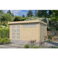 26 % Rabatt: Flachdach Holz-Gartenhütte Modell Nelo 44 C