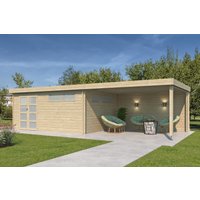 26 % Rabatt: Flachdach Holz-Gartenhütte Modell Nelo 44 E mit 400 cm A