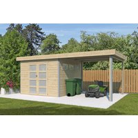 26 % Rabatt: Holz-Gartenhütte Alu-Line Modell Kasuko mit Anbau