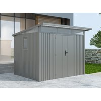35 % Rabatt: Metall Gerätehaus Modell Skylight 5,80 m² Alu Grau 6m²