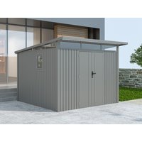 38 % Rabatt: Metall Gerätehaus Modell Skylight 7,56 m² Alu Grau 6m²