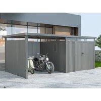 37 % Rabatt: Metall Gerätehaus Modell Style 7,56 m² Spar-Set-2 6m²