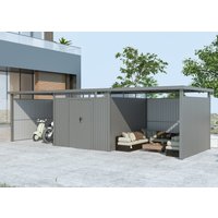 37 % Rabatt: Metall Gerätehaus Modell Style 7,56 m² Spar-Set-4 8m²