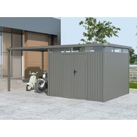 38 % Rabatt: Metall Gerätehaus Modell Style 7,56 m² Spar-Set-1 6m²