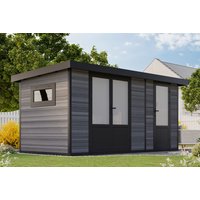 26 % Rabatt: WPC Holz-Gartenhütte Modell Style DeLuxe 2-Raum 8,0 m² 8m²
