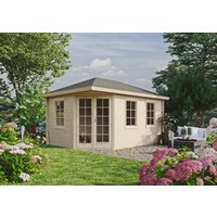 26 % Rabatt: Fjordholz Holz-Gartenhütte Modell Kiano 44 D 12m²