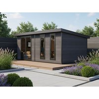 26 % Rabatt: WPC Holz-Gartenhütte Modell Panorama 16,64 m² 15m²