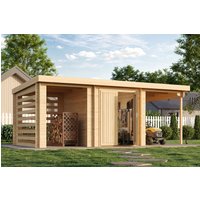 27 % Rabatt: Fjordholz Holz-Gartenhütte Modell Gardenstore 28 D, Natu 18m²