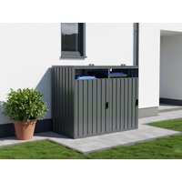 26 % Rabatt: StarLine 2er Mülltonnenbox Modell Cubi Metall 240 2m²