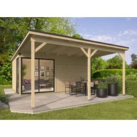 26 % Rabatt: Fjordholz Holz-Gartenhütte Modell Amrum-5 mit Vordach