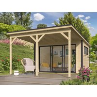 26 % Rabatt: Fjordholz Holz-Gartenhütte Modell Poel-1 mit Vordach