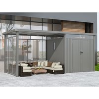 34 % Rabatt: Metall Gerätehaus Modell Style 4,45 m² Spar-Set 5 12m²
