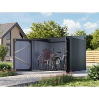 27 % Rabatt: Metall Fahrradgarage Modell Pulti 3,69 m² 4m²