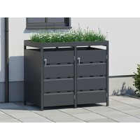 27 % Rabatt: StarLine 2er Mülltonnenbox Stabilo mit Pflanzdach 2m²