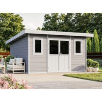 29 % Rabatt: WPC Holz-Gartenhütte Modell Nexo White 15,0 m² 15m²