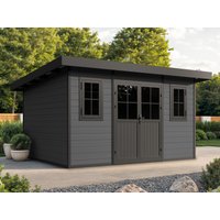 30 % Rabatt: WPC Holz-Gartenhütte Modell Style DeLuxe 11,28 m² 12m²