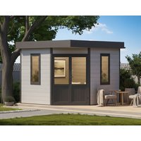 26 % Rabatt: WPC 5-Eck Holz-Gartenhütte Modell Style Classic 9m²