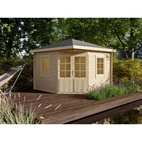 26 % Rabatt: Fjordholz 5-Eck Holz-Gartenhütte Modell Evelyn 3A / natu