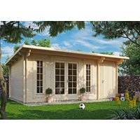 26 % Rabatt: Fjordholz Holz-Gartenhütte Modell Jacob 44 C mit Abstell 15m²