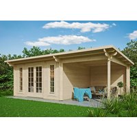 26 % Rabatt: Fjordholz Holz-Gartenhütte Modell Jacob 44 C mit Seitend 28m²