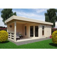 26 % Rabatt: Fjordholz Holz-Gartenhütte Modell Nora 44 E Modern 24m²