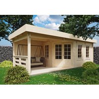 26 % Rabatt: Fjordholz Holz-Gartenhütte Modell Nora 44 F Klassik 32m²