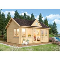 26 % Rabatt: Fjordholz Holz-Gartenhütte Modell Teehaus Leeds 44 20m²