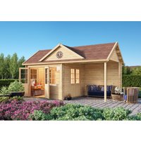 26 % Rabatt: Fjordholz Holz-Gartenhütte Modell Teehaus Kirkless 44 24m²