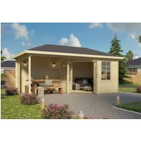 26 % Rabatt: 5-Eck Holz-Gartenhütte Modell Helsingborg 40 15m²