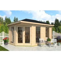 26 % Rabatt: Fjordholz Holz-Gartenhütte Modell Lisa 44 B Modern 20m²