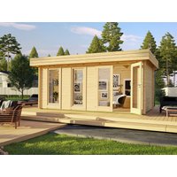 26 % Rabatt: Fjordholz Holz-Gartenhütte Modell Miriam 44 B Modern 15m²