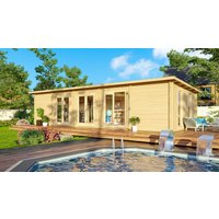 26 % Rabatt: Fjordholz Holz-Gartenhütte Modell Game Room 70 40m²